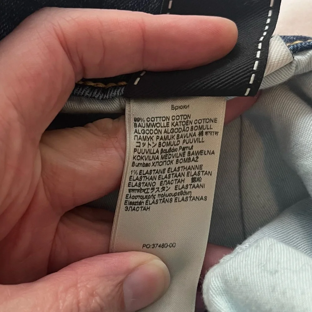 7 For All Mankind Slimmy Straight Leg Blue Jeans 36 - Picture 11 of 12